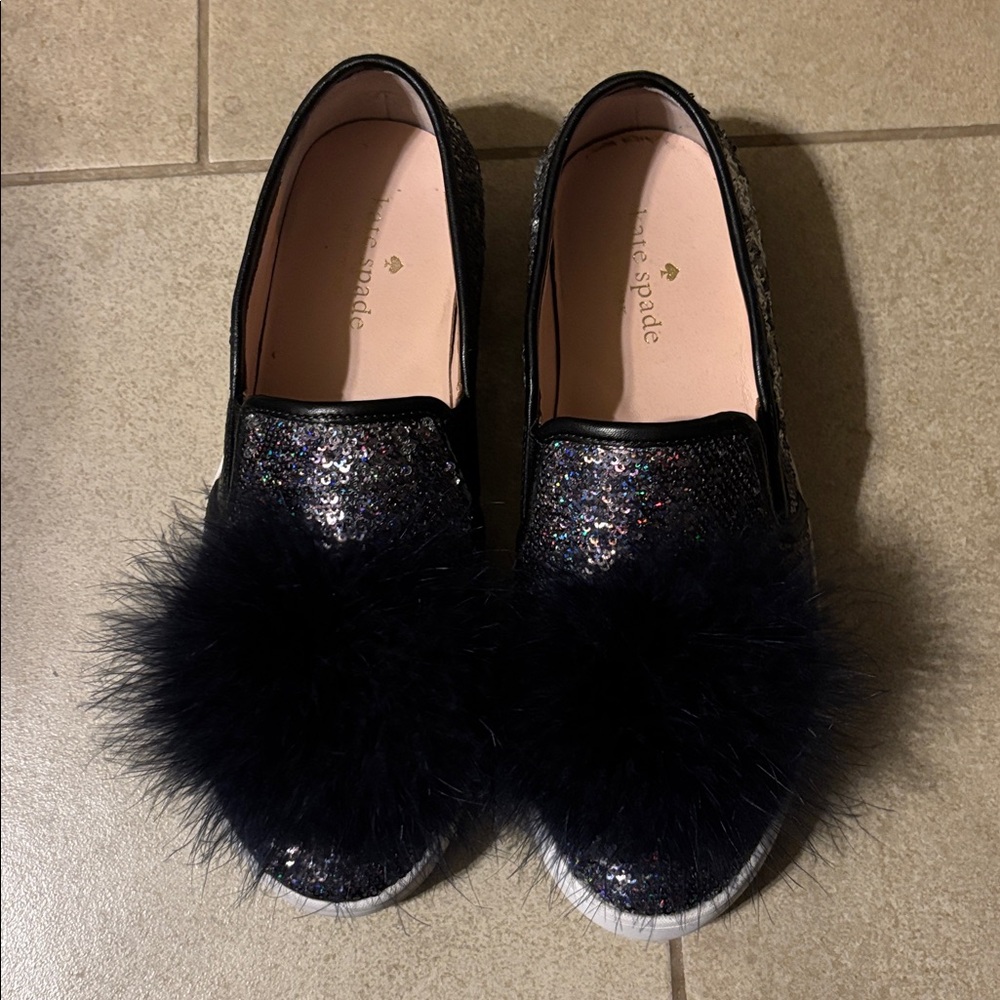 Kate Spade sparkle sequin slip-on shoes. Size 6.5. Good used condition.